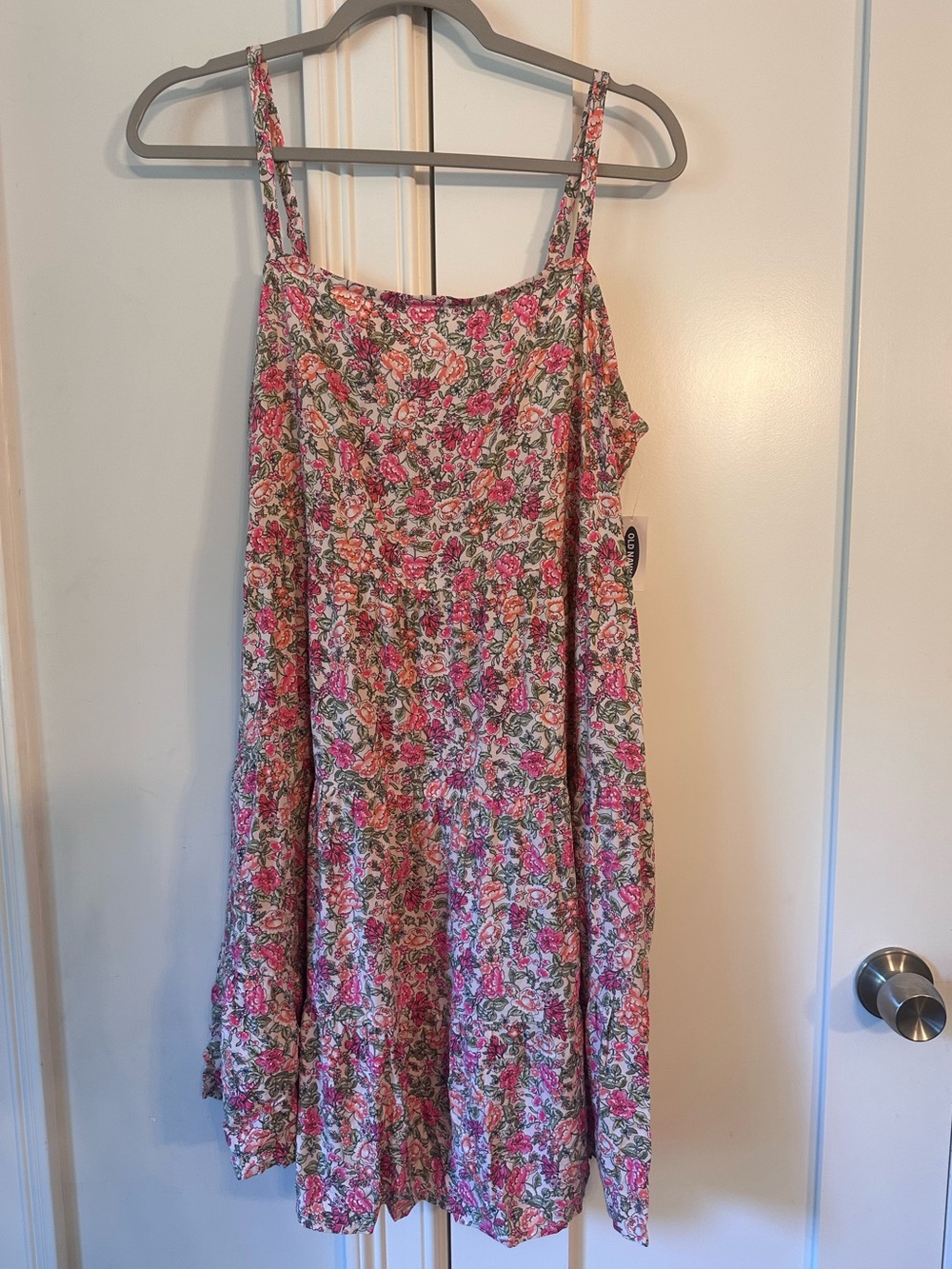 Old Navy Pink Floral Spaghetti-Strap Dress